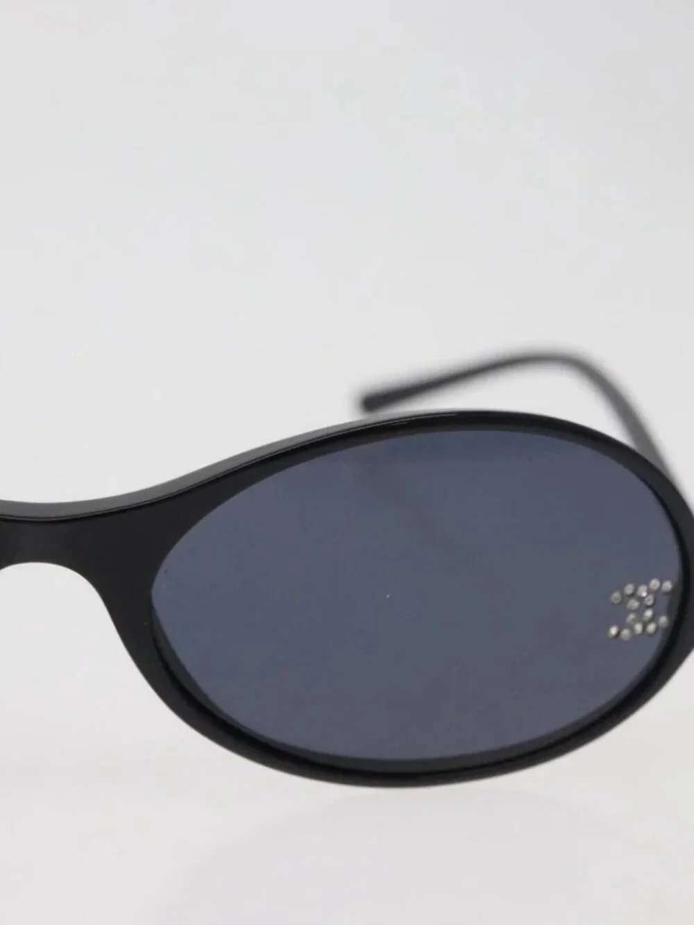 CHANEL COCO Mark Sunglasses plastic Black CC Auth 176084A